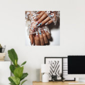 Poster Mode flamand luxe ongles d'été photo d'art (Bureau à domicile)