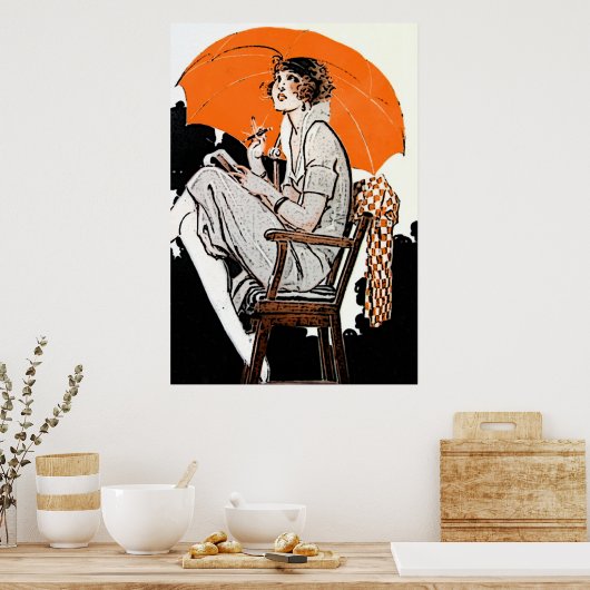 Poster Mode Flapper des années 1920 (Cuisine)