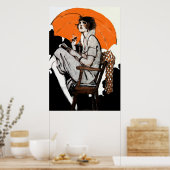 Poster Mode Flapper des années 1920 (Cuisine)