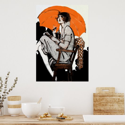 Poster Mode Flapper des années 1920 (Cuisine)