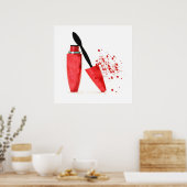 Poster Mode glamour tendance beauté maquillage rouge masc (Cuisine)