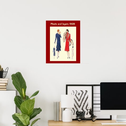 Poster Mode historique 1928 (Bureau à domicile)