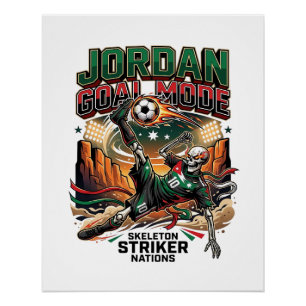 Poster Mode Jordan Objectif Squelette Nations Attaquant D