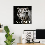 Poster Mode Luxueuse Tigre Blanc (Bureau à domicile)