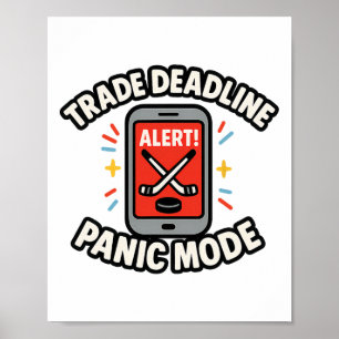 Poster Mode Panique à la Date Limite de Transfert Drôle d
