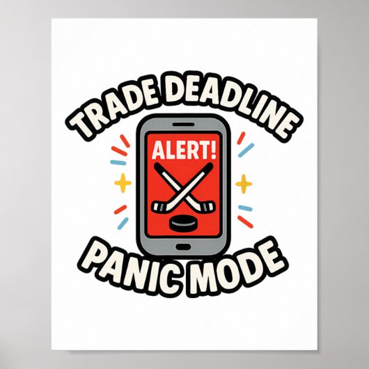 Poster Mode Panique à la Date Limite de Transfert Drôle d (Devant)
