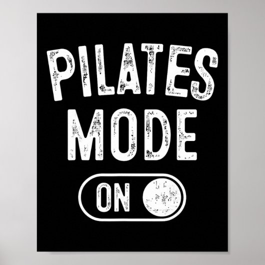 Poster Mode Pilates activé Cadeau drôle d'instructeur Yog (Devant)
