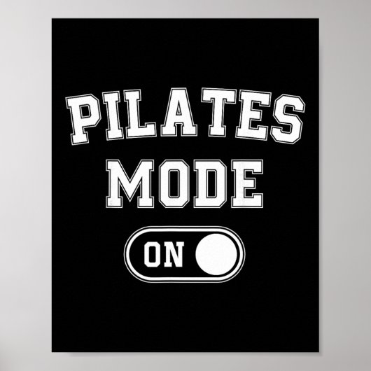 Poster Mode Pilates Activé Cadeau Drôle pour Professeur Y (Devant)