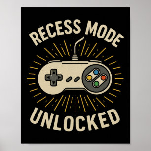 Poster Mode Récréation Débloqué Contrôleur de jeu vidéo r