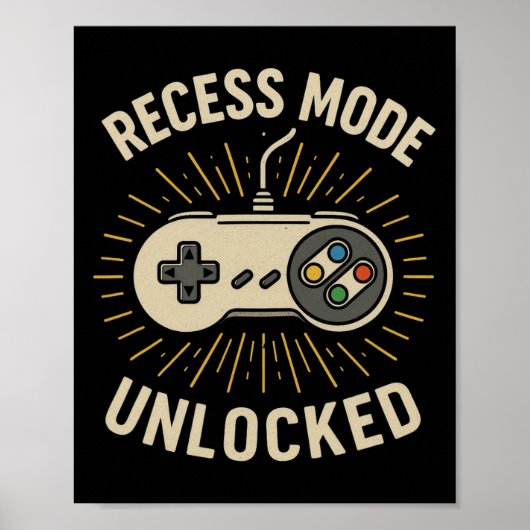 Poster Mode Récréation Débloqué Contrôleur de jeu vidéo r (Devant)