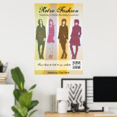 Poster Mode rétro Modèle (Bureau à domicile)