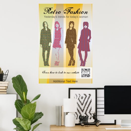 Poster Mode rétro Modèle (Bureau à domicile)