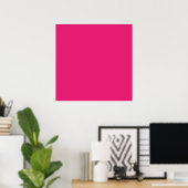 Poster Mode rose chaud Arrière - plan couleur personnalis (Bureau à domicile)