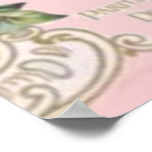 Poster Mode rose vintage Paris, joli art floral (Coin)