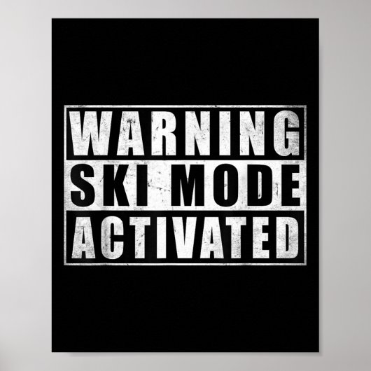 Poster Mode Ski Avertissement activé (Devant)