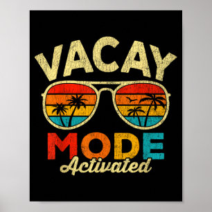 Poster Mode vacances activé plage tropicale été