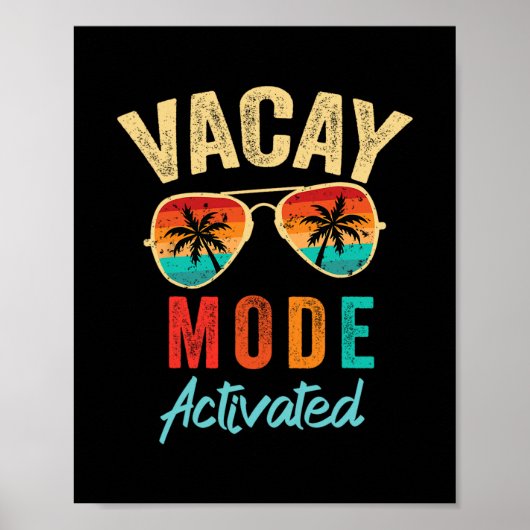 Poster Mode Vacances Activé Vacances Été Croisière Séjour (Devant)