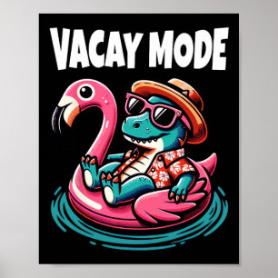 Poster Mode vacances dinosaure mignon Vacances en famille