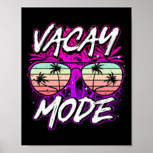 Poster Mode Vacances Jolie Vacances Été Croisière Fête Ho