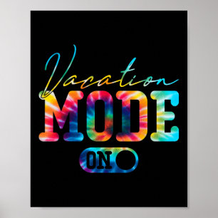 Poster Mode vacances Summer Tie Dye Family Beach Vacay Mo