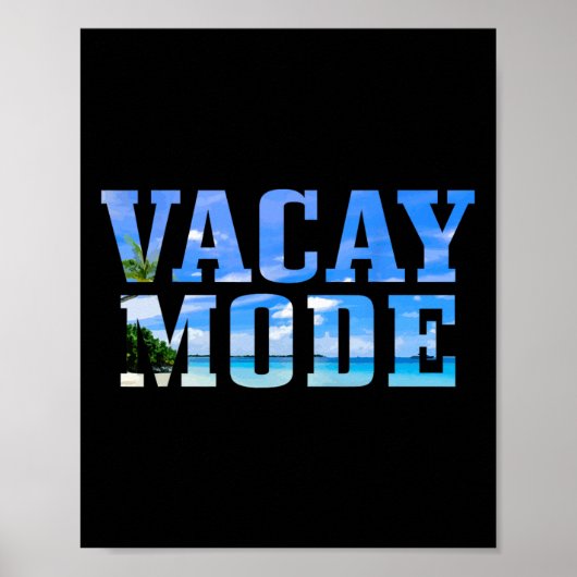 Poster Mode Vacances Surfing Vacancier Plage Drôle (Devant)