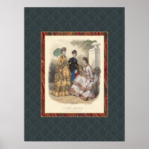 Poster Mode victorienne vintage Beautés Antique Print