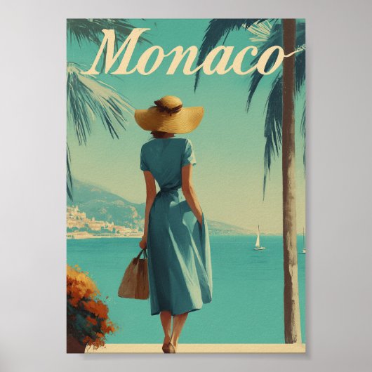 Poster Mode vintage à Monaco  (Devant)