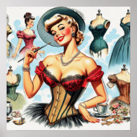 Mode vintage Corset Pin Up