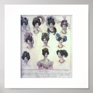 Poster Mode vintage des cheveux pour femmes 1829
