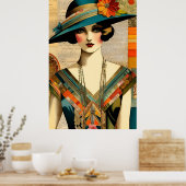 Poster Mode Vintage Femme (Cuisine)