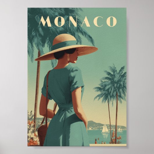 Poster Mode vintage Monaco années 50 (Devant)