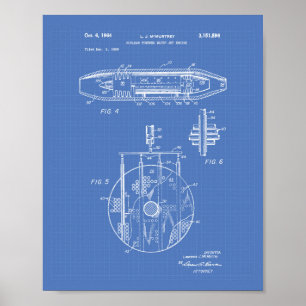 Poster Modèle 1959 nucléaire d'art de moteur à réaction
