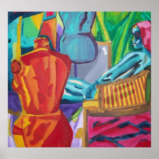 Poster Modèle Abstrait coloré (Devant)