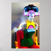 Modèle assis pour un artiste virtuel
