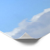 Poster Modèle bikini rétro/parasol rayé rouge (Coin)