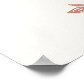 Poster Modèle Boho minimal Abstrait Planter feuille (Coin)