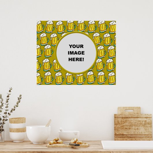 Poster Modèle, Bordure de bière (Cuisine)