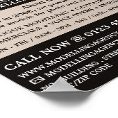 Poster Modèle Casquette féminin, agence de modélisation,  (Coin)