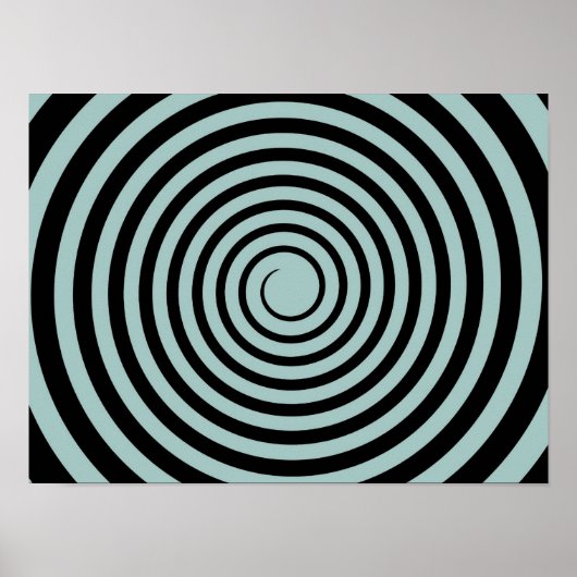 Poster Modèle Customisé Dusk Blue & Black Spiral (Devant)