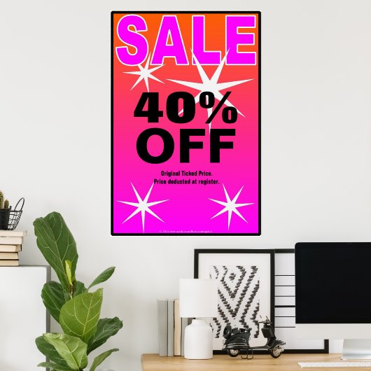 Poster MODÈLE d'affichage/affiche commercial (Bureau à domicile)