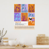Poster Modèle d'affiche de chiots à vendre 6 images Code (Cuisine)