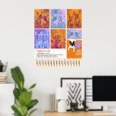 Poster Modèle d'affiche de chiots à vendre 6 images Code (Bureau à domicile)