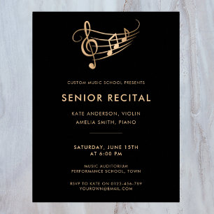 Poster Modèle d'affiche de concert de musique de récital