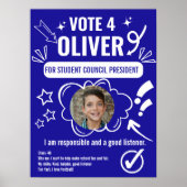 Poster Modèle d'affiche de vote du Conseil scolaire pour (Devant)