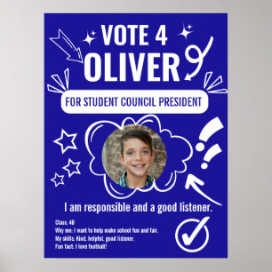 Poster Modèle d'affiche de vote du Conseil scolaire pour 