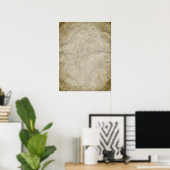 Poster Modèle d'affiche en papier parchemin de fond (Bureau à domicile)