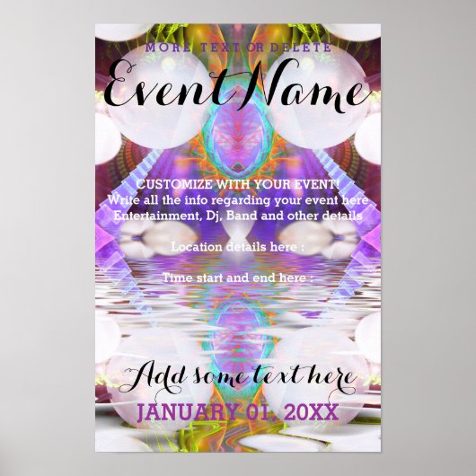 Poster Modèle d'affiche personnalisable pour événement de (Devant)
