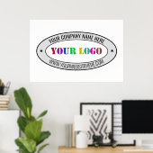 Poster Modèle d'affiche promotionnelle avec logo d'entrep (Bureau à domicile)