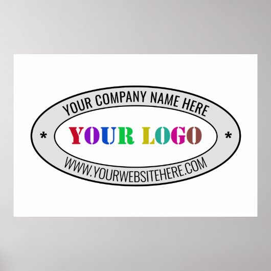 Poster Modèle d'affiche promotionnelle avec logo d'entrep (Devant)