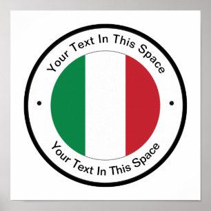 Poster Modèle d'affiche promotionnelle sur le thème itali